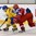 ZLIN, CZECH REPUBLIC - JANUARY 10: Russia's Viktoria Kulishova #10 and Sweden's Jennifer Carlsson #19 battle for the puck during preliminary round action at the 2017 IIHF Ice Hockey U18 Women's World Championship. (Photo by Andrea Cardin/HHOF-IIHF Images)